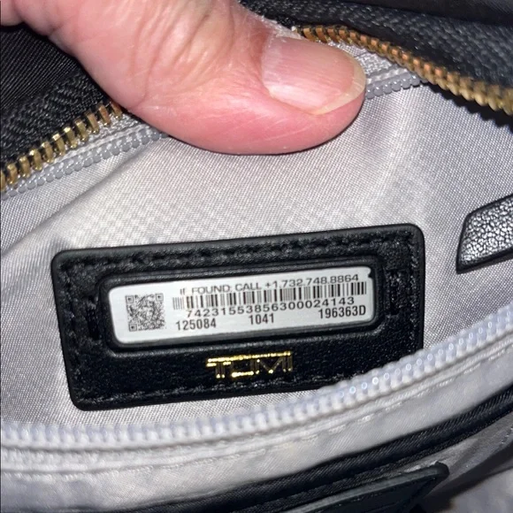 Tumi Madison Black Nylon Belt Bag with Gold Hardware Accents - Picture 14 of 16